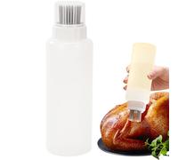 Genérico Bouteille distributrice avec brosse : outil de cuisine domestique avec brosse applicatrice intégrée et réservoir de marquage transparent gradué pour une distribution | Cuisine BBQ Grill H