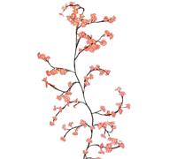 Generico Branche murale - Vigne de saule avec fleurs roses, lanterne à LED pour arbre, 8 modes, décoration murale pour intérieur, salon, chambre de vacances de Noël