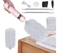 Genérico Brosse de nettoyage sans fil - Brosse de nettoyage pour douche | Poudre motorisée flexible : brosses domestiques automatiques, plumeau électrique, collecteur de poussière rotatif à 360