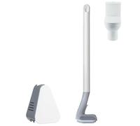 Generico Brosse WC Golf - PP TPR | Set Brosse Et Support | Nettoyeur Triangulaire 360 Degrés Poignée Longue Antidérapant Ouverture Automatique Couvercle Hygiène Salle De Bains Accessoire Moderne
