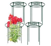 Generico Cage pour - Anneau de support résistant aux intempéries et anti-flexion, pour fleurs avec grille en métal revêtu, haut circulaire pour croissance, guide pour