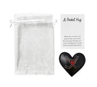 Generico Cartes de motivation en forme de cœur 6 x 4,5 cm Cartes postales motivantes | Coffret cadeau de poche en cuir | Messages évolutifs pour | Mini cartes d'encouragement E