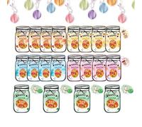 Generico Cartes postales de Pâques - Lot de 20 boîtes à bonbons pour fêtes avec bande adhésive, pour , filles, adultes et adolescents, pour la chasse aux œufs et les fêtes
