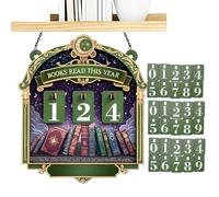 Generico Compteur de Livres Lits - Ornement de Bibliothèque en Bois de Table | Compteur de Lecture de Livres avec Numéro 30, pour Studio, Bureau, Bibliothèque, Étagère, Coin, Maison, Chambre à