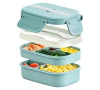 Genérico Conteneur alimentaire étanche à 3 niveaux, 600 g, stockage de nourriture empilable, joli étui portable, solution de salle à manger pour les voyages, le travail, etc