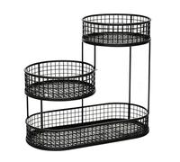 Generico Corbeille à fruits à trois niveaux | Porte-bols en métal résistant à 3 niveaux, plateaux pour servir des fruits, pour , oignons, pommes de terre, collations, fruits secs, bonbons, coin