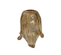 Generico Coupe en verre de murano ambre de rechange pour lustre, plafonnier, lampe murale, petit culot E14 coll. 4 pointes miel