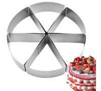 Genérico Coupe-portions pour gâteaux | Séparateur de gâteaux professionnel - Diviseur de crêpes en acier inoxydable pour célébrations maison avec 6 compartiments