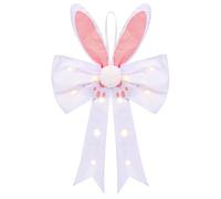Genérico Couronne de Pâques - Grande avec lumières LED et fonctionnement à piles - Éclairage de Pâques pour arbre - Pour fêtes, décoration de salon, chambre, bureau, mur, porte, jardin, patio