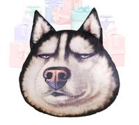 Genérico Coussin décoratif avec peluche de chien, coussin pour tête de husky en peluche, oreiller rempli | pour maison, bureau, appartement, hôtel, résidence universitaire, intérieur, voiture, salon