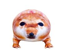 Generico Coussin en peluche animal | Peluche chien compagnon doux | Coussin - Pour adultes chambre canapé voiture cadeau anniversaire