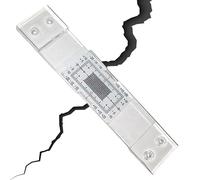 Generico Crack Monitoring Recorder - Crack Monitor for Building Walls | Acrylic Corner Cracks Comparison | CrackMonitor | Measuring Instrument Corner CrackMonitor Transparent Tool Horizontal Vertical