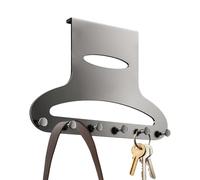 Genérico Crochet de suspension au-dessus de la porte - Porte-manteau métallique robuste de rangement - Organisateur derrière la porte, pour maison, style ferme, chambre, salle de bain, chambre à