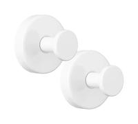 Genérico Crochets en acier inoxydable, crochets d' pour douche | Patère murale avec 2 crochets de rangement inoxydables, crochets pour peignoirs peu encombrants pour verre, stratifié