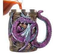 Generico Da Caffè Drago, Mug 3D avec motif de dragon, chope en acier | Inox 568 ml pour fêtes et collectionneurs, boisson originale pour les amateurs de dragons