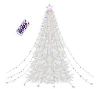 Generico De Noël - Éclairage d'ambiance étoile multi-modes | Fil de LED à | Éclairage solaire extérieur imperméable pour jardin, pelouse, allée, arbre, patio, fête, mariage, Nouvel An