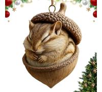 Genérico Décoration de Noël | 2D Cute Acrylic Animal Window Pendants | Festive Tree Ornaments for Holiday Party Wall Wreath Porch Window Nappe Fireplace Indoor Outdoor Home Decor