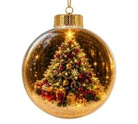 Genérico Décorations de boules de Noël | Mini 3D Lighted Globes Decorations | Boules de Noël de 10 cm / 3.94in avec LED chaudes pour la maison, le bureau