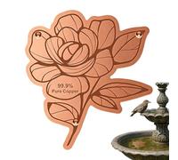 Generico Disque en cuivre pour salle de bain, support à point renforcé, sûr, universel, disque purificateur pour salle de bain, fontaines d'extérieur, bols d'eau, jardin, cour, terrasse et pelouse