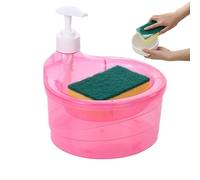 Generico Distributeur de savon pour les mains - Acrylique brillant + Blanc Compact, Conteneur de Lave-Vaisselle Intégré Mécanisme de Pression Simple, Accessoire pour Lavabo | Pompe manuelle avec fo