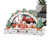 Genérico DIY Christmas Village, Desk Decoration with LED Light, Mini Holiday Ornement, Creative Assembly Model Kit, Festive Village Decor For Home, Party, or Event Display
