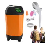 Generico Douche de camping | Douche d'extérieur imperméable et compacte | Affichage de la température avec panier électrique pour randonnée, sac à dos et hygiène des animaux