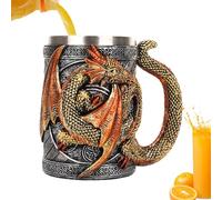 Generico Dragon Mug | Mug 3D avec design de dragon, chope originale en acier de 568 ml pour thé, café, fêtes et décorations gothiques
