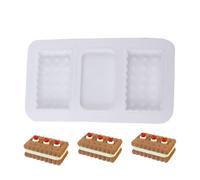 Generico Emporte-pièces pour biscuits, formes carrées 3D pour petits gâteaux - Convient pour pudding, biscuits, bonbons, gâteaux, restaurants, fêtes à la maison et dans la cuisine