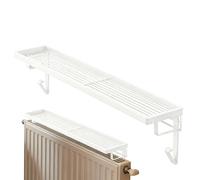 Generico Étagère au-dessus de radiateur Rack cache-radiateur en fer | Couvercle supérieur pour radiateur résistant à la chaleur pour maison, hôtel, dortoir, appartement, chambre, salon