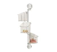 Generico Étagère de rangement avec ventouse - Organiseur de douche avec ventouse | Organisateur pour salle de bain | Conteneur rotatif avec drainage, boîte murale pour cuisine B