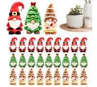 Genérico Figurine intérieure 30 pièces mini sculptures décoratives de Noël | Mini sculptures festives pour appartement bureau résidence salon chambre studio étagère étagère nappe