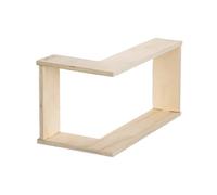 Generico Floating Corner Shelf - Wood, 15,75 x 7,87 x 7,68 in Double-Layer Bottle Rack | Kitchen Wall Storage Shelf For Home, Office, Living Room, Bedroom, Kitchen, Garage, Atelier, Studio