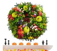 Genérico Forme d'automne : feuille de artisanale, guirlande de portes saisonnières | Style maison rustique, feuillage décoratif avec des tons chauds pour la fenêtre du patio ou du porche