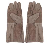 Genérico Gants de soudure en cuir : design antidérapant, épaissi et résistant à l'usure de soudure résistant aux températures élevées | Gants de cheminée respirants