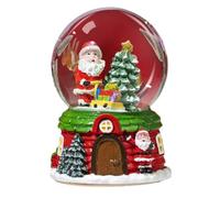 Generico Globe à neige musical de Noël - Boîte à musique lumineuse de 12 cm, matériau de bonne qualité | Musical en résine et globes d'eau avec facilité, globe à neige en forme de Père Noël