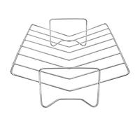 Generico Grille à rôtir - 21 x 28,7 x 8 cm en acier inoxydable résistant à la chaleur pour dinde, viande, légumes, intérieur et extérieur, barbecue, pique-nique