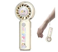 Genérico Handheld Fan Portable Cooling Device, USB Rechargeable Personal Fan, Mignon Cartoon Appearance for Summer Use, 3 Speed Cartoon Design Fans for Travel Beach, Home Office, Indoor Outdoor