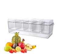 Genérico Ice Serving Tray Plateau à fruits transparent avec plusieurs compartiments