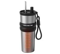 Genérico isotherme de 0,71 litre avec couvercle et paille | Mug thermique anti-déversement pour boissons froides et chaudes lors de sports de camping et voyages