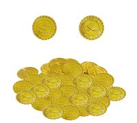 Generico Jouets avec pièces de monnaie pour la chasse au trésor des pirates, pièces pour la chasse au trésor pour enfants, 100 pièces, design innovant, enterrement de jouets colorés en métal