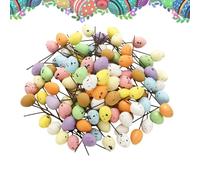 Genérico Kids Easter Eggs | Lot de 100 pièces de décoration de table - Artificiel Eggs Crafts with Stems, for Vase Wreath Garland Home Dining Room Workplace Party Celebration