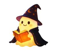 Generico Lampe de lecture de livres de fantômes - Résine Halloween Ghost, lampes de figurine d'intérieur éclairée chaude, amusantes décorations d'éclairage à LED effrayantes | D