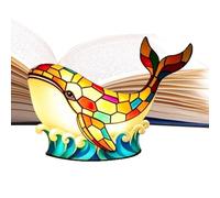 Generico Lampe décorative en résine colorée avec recharge USB, lampe de table animaux marins pour salon, chambre, armoire, table basse, table de chevet, entrée