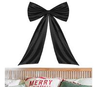 Genérico Large Christmas Bow - Décoration de maison surdimensionnée avec de longues chaînes, Accent Tie-On pour mur Door Wreath Nappe Staircase, Festive Backdrop Fence Living Room Bedroom, 25,59 x