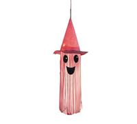 Genérico LED Hanging Ghost Decor - 80 cm Halloween Lighted Ghost Ornement | Décoration lumineuse de fantôme, décoration de sorcière DIY pour porte avant, porche, jardin, jardin, maison, Halloween, fête