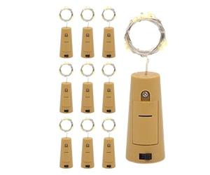 Generico Lot de 10 guirlandes lumineuses à LED pour bouteille de vin