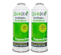 Genérico Lot de 2 bouteilles de gaz réfrigérant écologique organique R32, R22, R407, R410A et R290 pour recharge Split Climatiseur