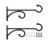 Generico Lot de 2 crochets muraux en métal pour paniers et mangeoires, jardin, patio, porche, balcon, présentoir intérieur