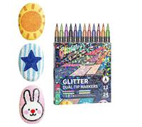 Genérico Lot de 2 stylos de coloriage, marqueurs d'art non bleus, avec double tip, stylo de croquis durable, outils d'illustration avec construction polyvalente, marqueurs pour salle de t