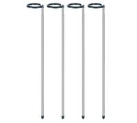 Generico Lot de 4 poteaux de support télescopiques pour rampantes, jardinage réutilisables, en d'aluminium, support réglable pour fleurs